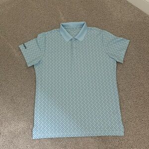 Bonobos Blue golf shirt with tee pattern